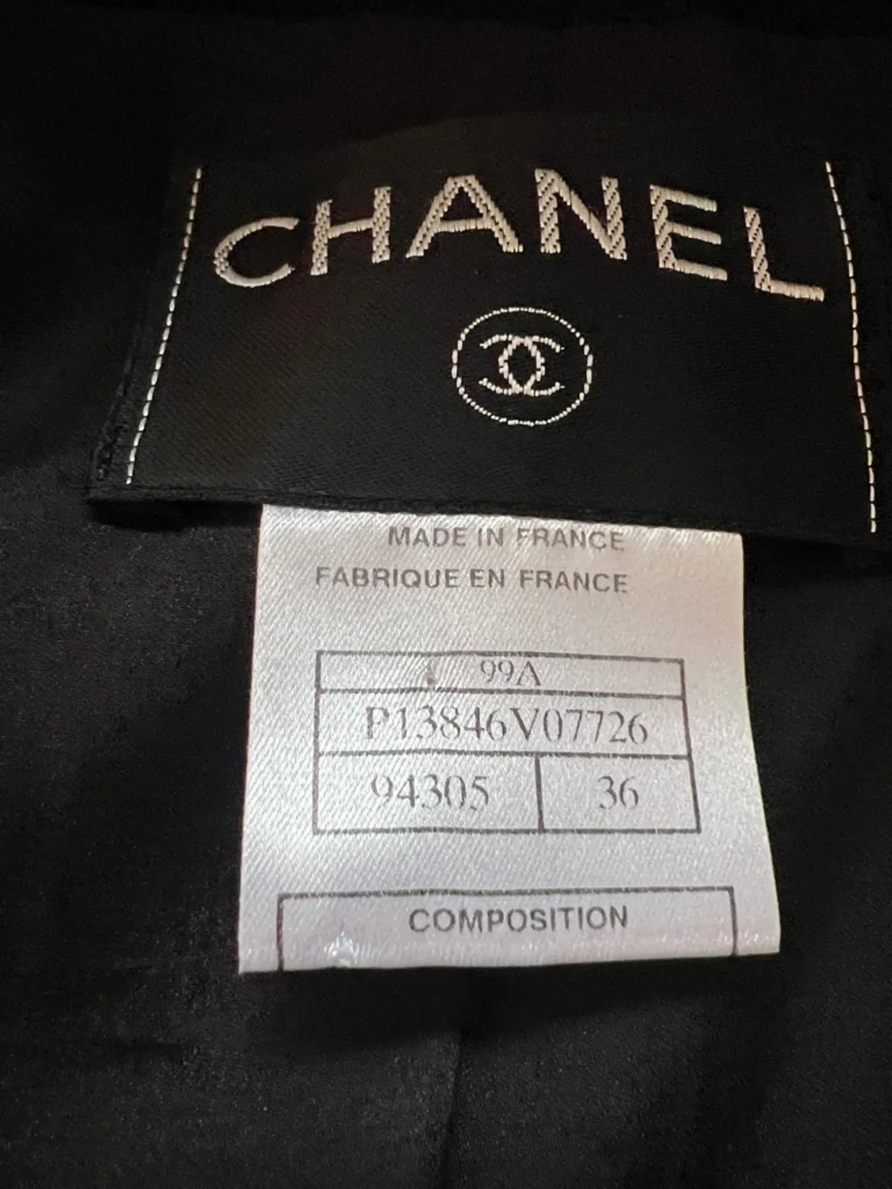 Chanel Sz 36 Wool Bucle Fitted Blazer